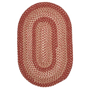 Colonial Mills Braxton Braided Runner, Red 2x11, Oval Shape - 1 of 4