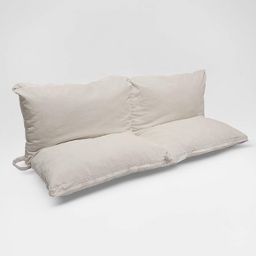 PM&J Home Corduroy Lounge Mat Cream: Machine Washable Cover, Kids' Lounge Pad, 70" x 46", Off-White Polyester
