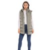 Women's Long Puffer Vest with Hood - S.E.B. By SEBBY - 2 of 4