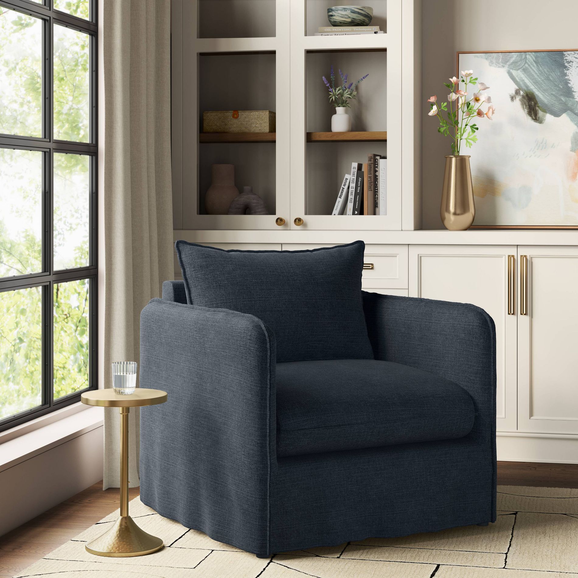 Berea Chair in Linen Navy - Threshold™