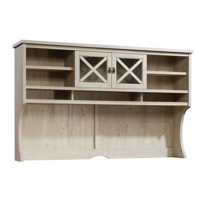 40" Large Costa Hutch Chalked Chestnut - Sauder: Cottage-Inspired Organizer with Adjustable Shelves