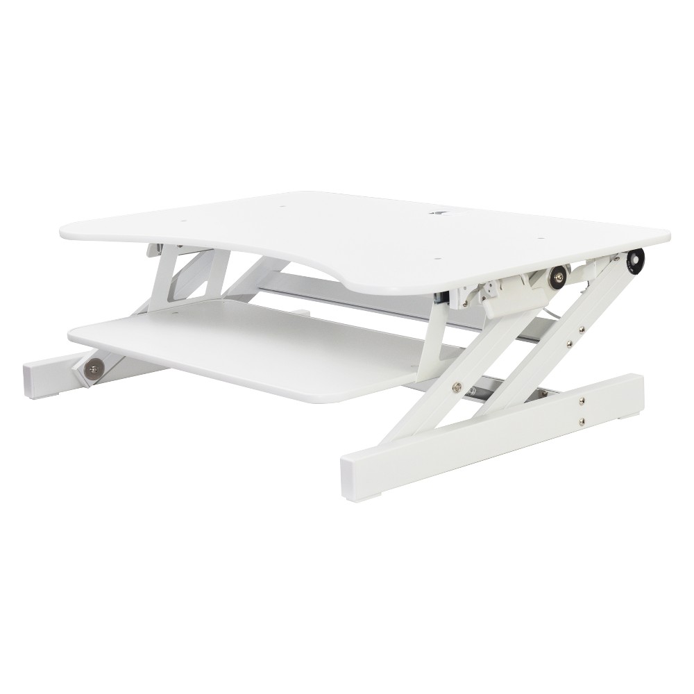 Ergonomic Height Adjustable Sit to Stand Desk Computer Riser, White