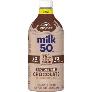 DairyPure Milk 50 Skim Chocolate Milk - 48 fl oz - 1 of 4