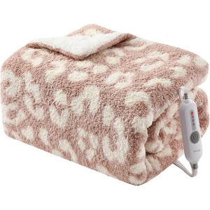 Electric Blanket Heated Throw,Heated Blanket Soft with 4 Heating Levels&4 Hours Auto Off - 1 of 4