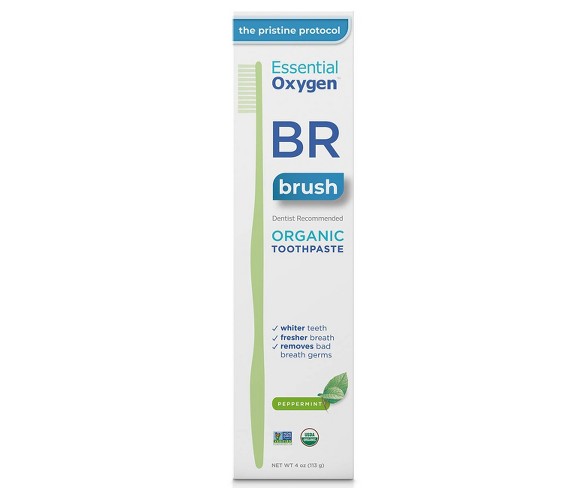 Essential Oxygen BR Organic Peppermint Toothpaste - 4oz