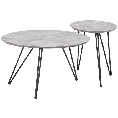 Zuo Malo Coffee Table Set Gray & Black