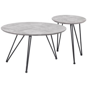 Zuo Malo Coffee Table Set Gray & Black - 1 of 4