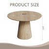 Modern 43" Round Wooden Dining Table,Dining Table With MDF Tabletop,Natural Solid Wood Small Space Living Room Dining Table-Cuddlewood - 4 of 4