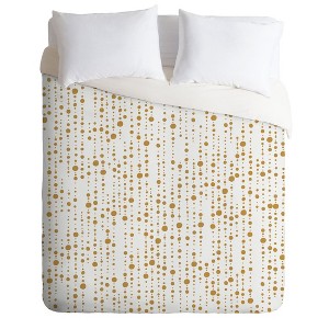 Twin/Twin XL Khristian A Howell Jump to Conclusions Dotted Duvet Set Yellow - Deny Designs