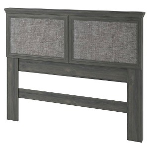 Stone River Full/Queen Headboard with Fabric Inserts - Rodeo Oak - Ameriwood Home, Gray