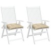 vidaXL Pallet Cushions 2 pcs Beige 19.7"x19.7"x2.8" Oxford Fabric - 4 of 4