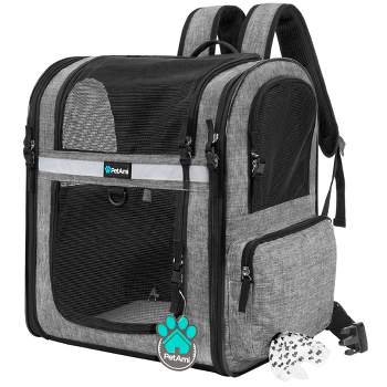 PetAmi Dog Backpack Carrier For Small Large Cat Pet Puppy, Ventilated Hiking Travel Bag, Airline Approved Safety Camping Biking