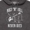 Men's - Instant Message - Rock N Roll Never Dies Graphic Fleece Pullover Hoodie - 2 of 4