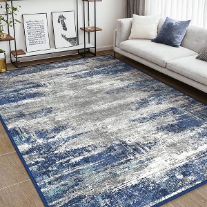 Abynow Medallion Diamond Faded Rustic Indoor Area Rug - 1 of 4