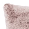 18"x18" Home Clara Tip Dye Faux Fur Square Throw Pillow Misty Rose - VCNY: Decorative Cushion for Sofa, Bed, Indoor Use - 3 of 4