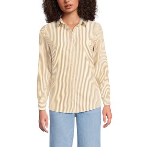 Lands' End Women's No Iron Supima Cotton Long Sleeve Shirt - 1 of 3