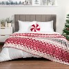 Throw Blanket Holiday Christmas Red Flannel Blanket Christmas Gift. - 3 of 4