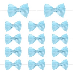 Unique Bargains Polyester Craft DIY Decorative Ribbon Twist Tie Bows 2.4x2.8" 24 Pcs - 1 of 4