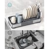 SONGMICS Dish Drying Rack, Dish Dryer for Kitchen Counter, Stainless Steel Dish Rack with Drain, Utensil Holder, Rustproof - 4 of 4