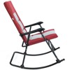Tangkula Foldable Rocking Chair Enlarged Rocker Chair with Cotton Clip Blue/Red - 4 of 4