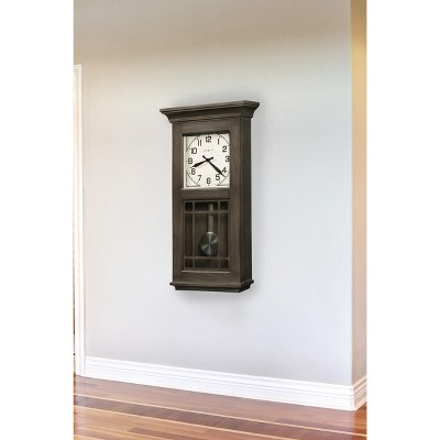 Howard Miller Aged Auburn Wood Traditional Wall Clock