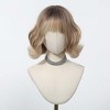Jessie's Wig Short Wavy Curly Bob Wigs With Bangs Light Brown Heat Resistant Synthetic Hair Wigs For Women 10 Inch - 4 of 4