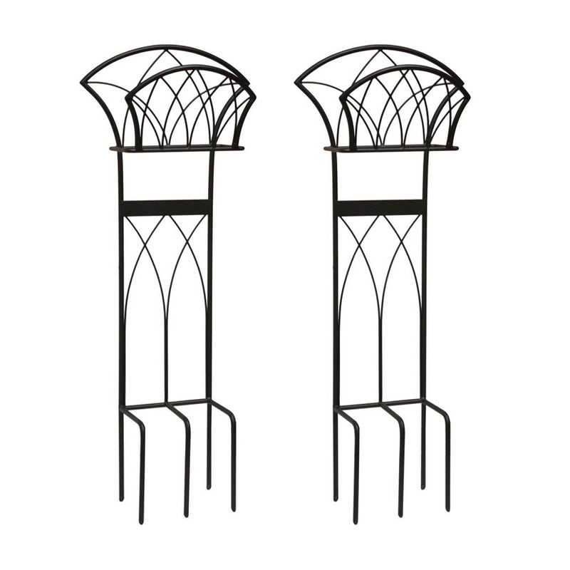 Liberty Garden Steel Decorative Garden Hose Stand with Gothic Design (2 Pack), 1 of 7