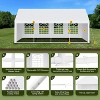 13x26 ft Outdoor Canopy with Removable Sidewalls,  Heavy Duty Wedding Party Tent, Portable Car Canopy Tent  for Camping Wedding Parties - 4 of 4