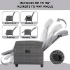Nasitip Outdoor Recliner with Independently Adjustable Backrest and Footrest, PE Wicker Patio Reclining Lounge Chair with Flip-Up Table - 3 of 4