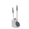 Plunger and Bowl Brush Caddy Set White - Bath Bliss: Durable Plastic, Cruelty-Free Cleaning Tools - 2 of 4