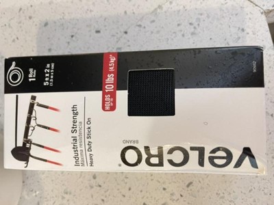 Velcro 2ct 4''x2 Industrial Strength Strips Black : Target