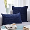 REGALWOVEN Striped Velvet Decorative Throw Pillow Covers for Farmhouse Living Room 18 x 18 Inch 2 Pcs - 2 of 4