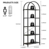 Arched Bookshelf, Freestanding Open Bookcase with Metal Frame, Industrial Corner Display Storage Shelf for Bedroom Living Room Office - 2 of 4