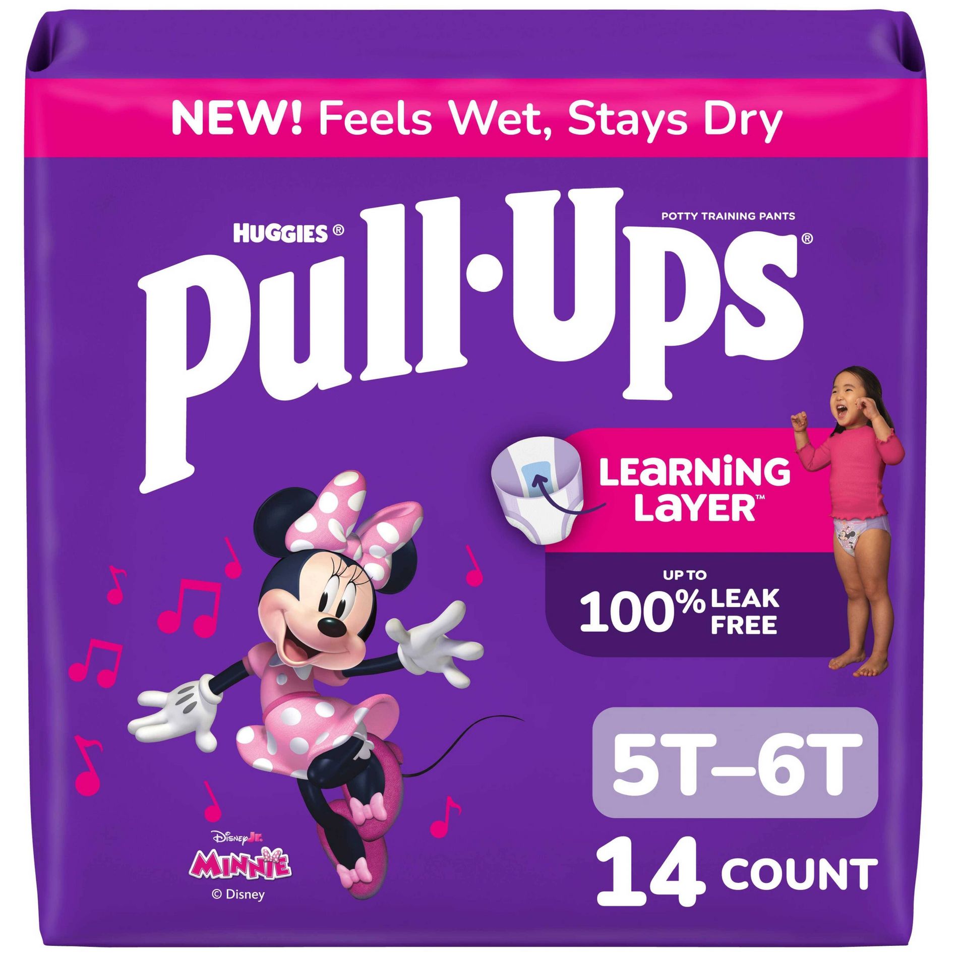 Pull-Ups Girls' Learning Designs Training Pants - Size 5T-6T - 14ct: Hypoallergenic, No Fragrance Added, Paraben-Free, Non-Toxic