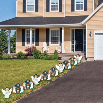 Holy Nativity Angel and Manger Scene Outdoor Yard Decorations