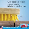 Lola Products Deck Scrub Brush Broom, 9" x 3.5" Wide, Durable Bristles remove Dirt, Grime, Grout, Leaves, Snow on Patios, Decks, Wet or Dry, 1 Count - 3 of 4