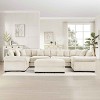 Oversized Modular Sectional Sofa with Chaise and Ottoman, Convertible Sofa with Armrests, Upholstered Sofa with Corduroy Cushion-Cuddlewood - 3 of 4