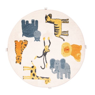 Orian Playroom Safari White Rug