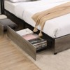 Okak Full Platform Bed Frame with Storage Headboard, Bed with Charger Station LED Light, No Box Spring Needed Noise-Free Metal Slats, Gray - 3 of 4