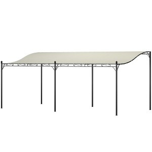 Outsunny Outdoor Pergola Canopy, Metal Patio Canopy with Drainage Holes for Backyard, Garden, Porch - 1 of 4