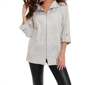 Women's Microfiber Long Jacket - ANGEL - 1 of 3