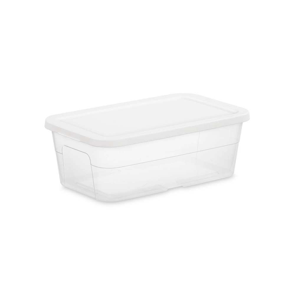 6qt Clear Storage Box White - Room Essentials™: Plastic Storage Container, Stackable, Lidded, Portable, Snap Closure total 36pcs