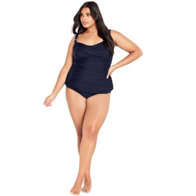 Avenue Women's Plus Size Twist Tankini Top