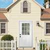 Lirago Fiberglass Front Doors 36  inch  x 80  inch  White with Brickmould 6 9/16 inch  Vinyl Frame 9 Lite Low E Glass Right Hand Inswing - 3 of 4