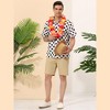Lars Amadeus Men's Summer Polka Dots Button Down Short Sleeves Hawaiian Shirts - 3 of 4
