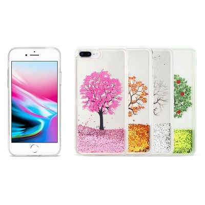 Reiko iPhone 8 Plus Clear Bumper Cases(4Pcs) with Tree Design in Four Seasonal Colors