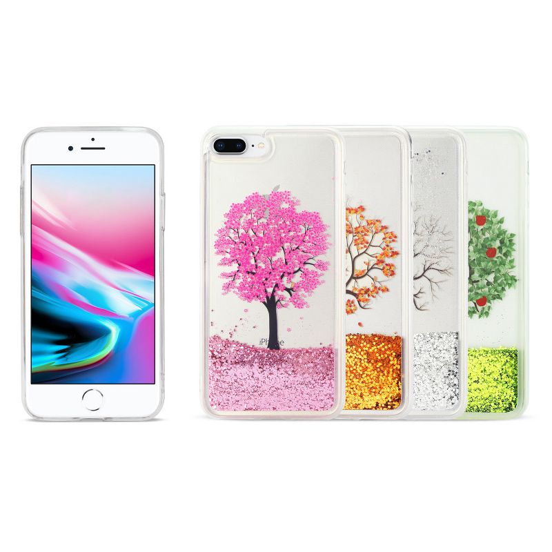 Reiko iPhone 8 Plus Clear Bumper Cases(4Pcs) with Tree Design in Four Seasonal Colors _X000d_, 1 of 4
