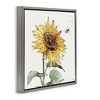 Stupell Industries Cheerful Sunflower Buzzing Bee Floating Frame Canvas Art - 2 of 4