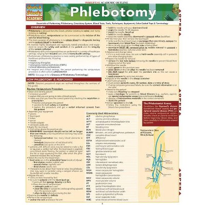 Phlebotomy - (Quickstudy: Academic) by  Kathryn Almquist (Poster)