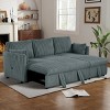 CLIHOME 58" Chenille Plush Sleeper Sofa Bed for 3-seat Sofa Pullout Sleeper Sofa Couches with 2 Pillows for Living Room, Corduroy - 2 of 4